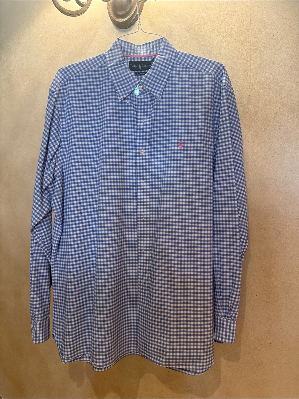 Polo by Ralph Lauren Blue Gingham Long-Sleeve Dress Shirt
